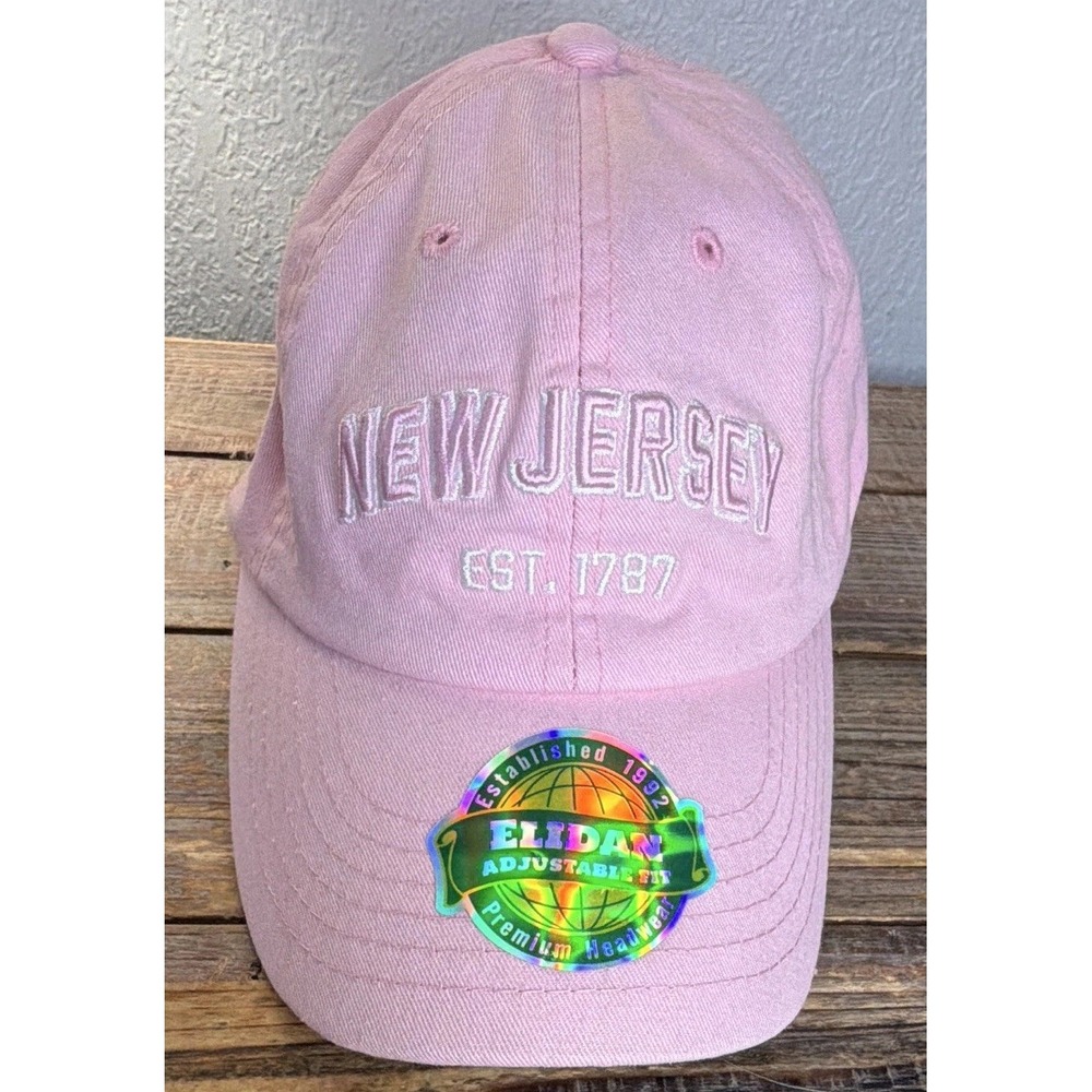 Elidan Pink Baseball Cap Adjustable One Size "New Jersey Est. 1787"